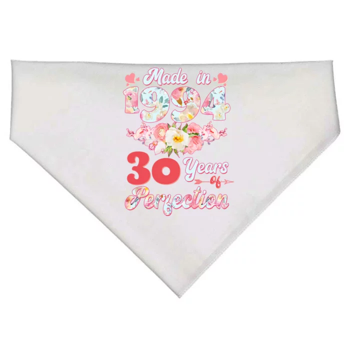 Flower Floral Made In 1994 30 Years Of Perfection USA-Made Doggie Bandana