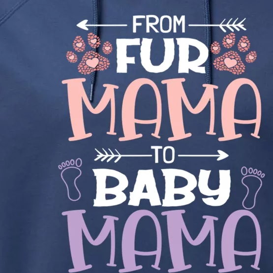 From Fur Mama To Mama Design Mom To Be Gift Performance Fleece Hoodie