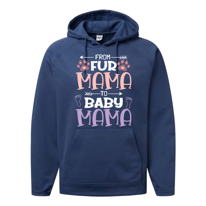 From Fur Mama To Mama Design Mom To Be Gift Performance Fleece Hoodie