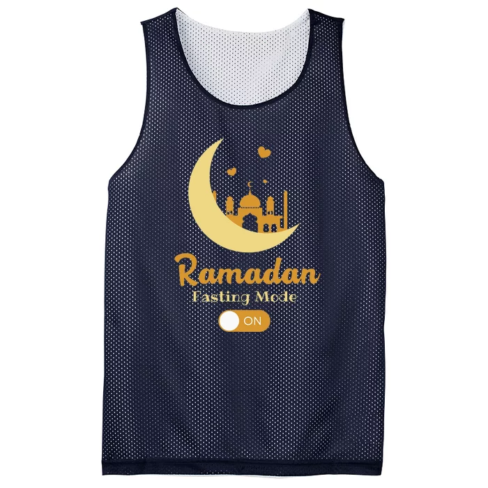 Funny Fasting Mode Ramadan On Cool Islamic Fasting Mesh Reversible Basketball Jersey Tank