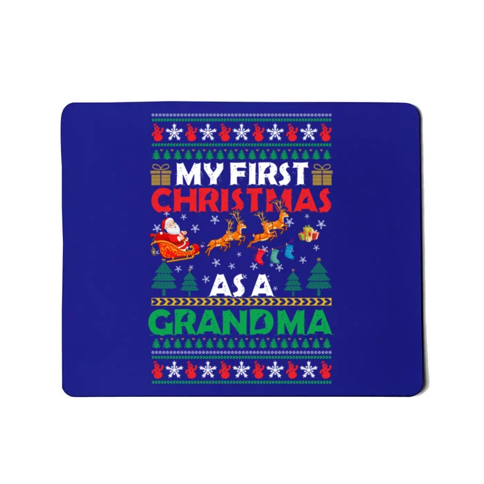 Funny Family My 1st First Christmas As A Grandma Ugly Xmas Meaningful Gift Mousepad