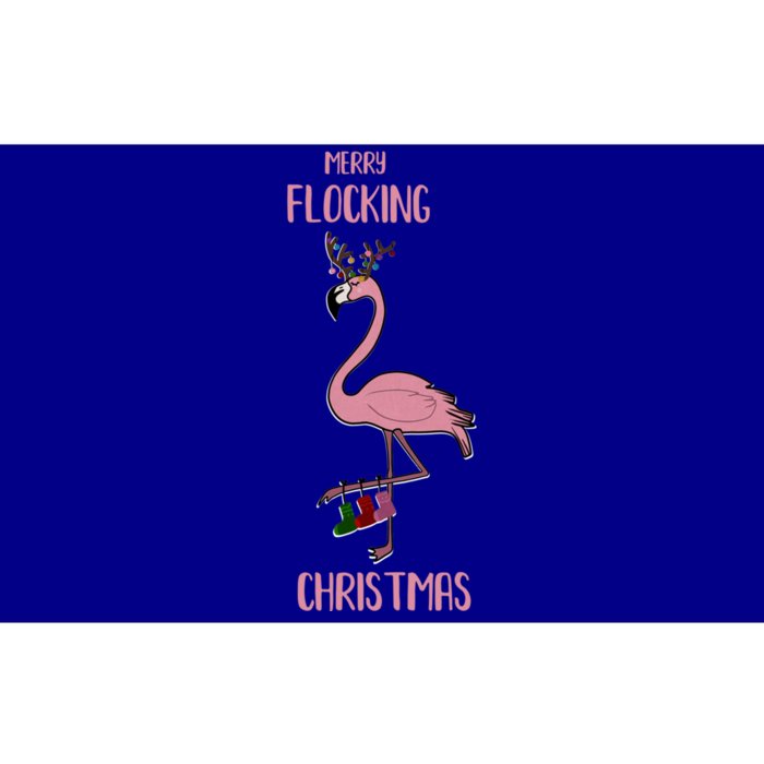 Funny Flamingo Merry Flocking Christmas Tropical Xmas Gift Bumper Sticker