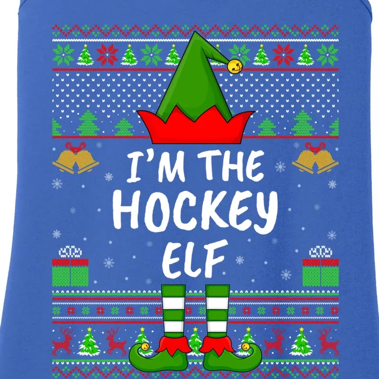 Funny Family Matching Ugly Im The Hockey Elf Christmas Great Gift Ladies Essential Tank