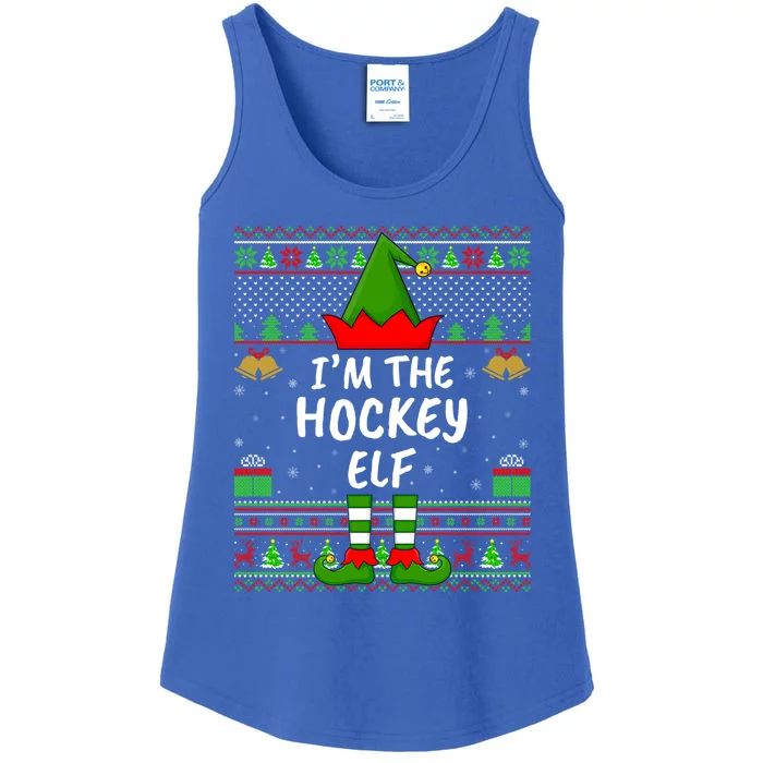 Funny Family Matching Ugly Im The Hockey Elf Christmas Great Gift Ladies Essential Tank