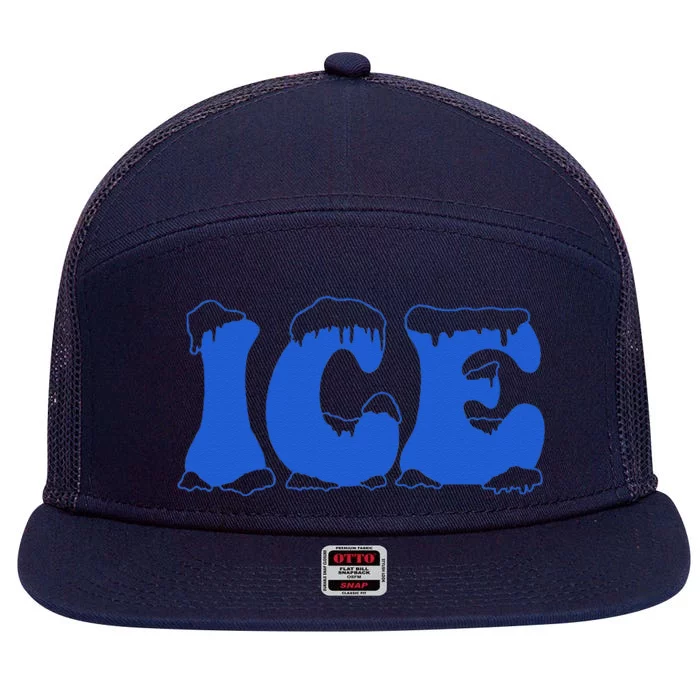 Funny Family Matching Halloween Costume Ice Ice And Baby 7 Panel Mesh Trucker Snapback Hat