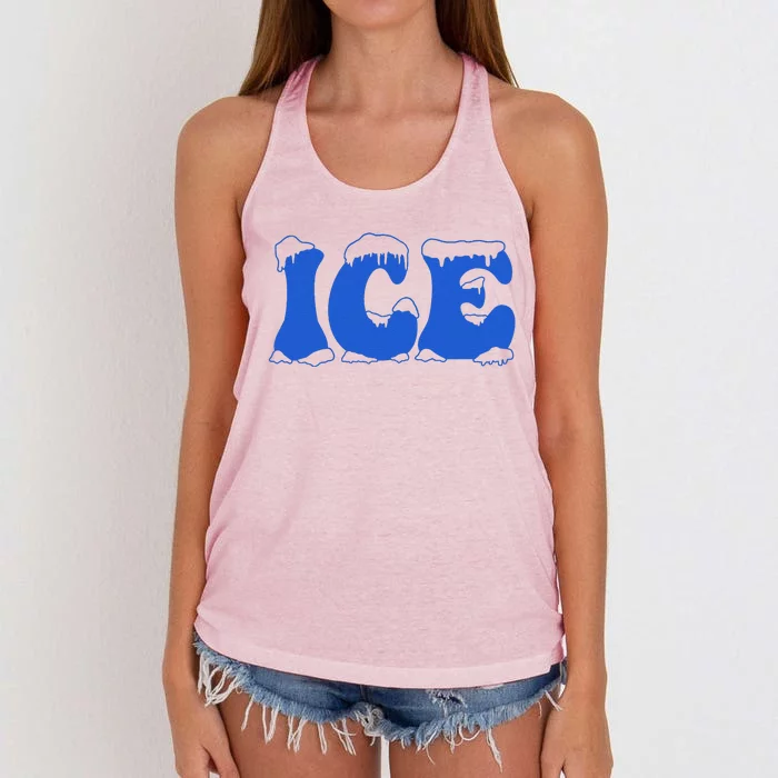 Funny Family Matching Halloween Costume Ice Ice And Baby Women's Knotted Racerback Tank