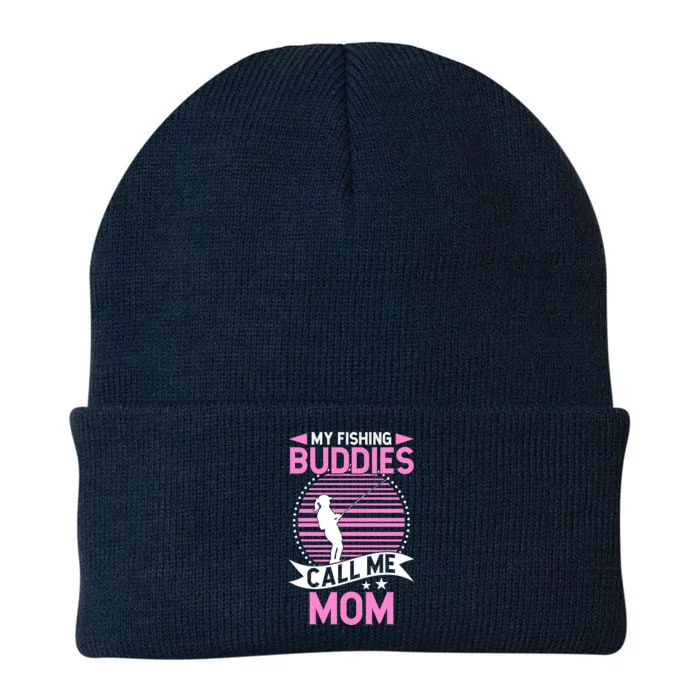 Fisher Funny Mama My Fishing Buddies Call Me Mom Cool Gift Knit Cap Winter Beanie