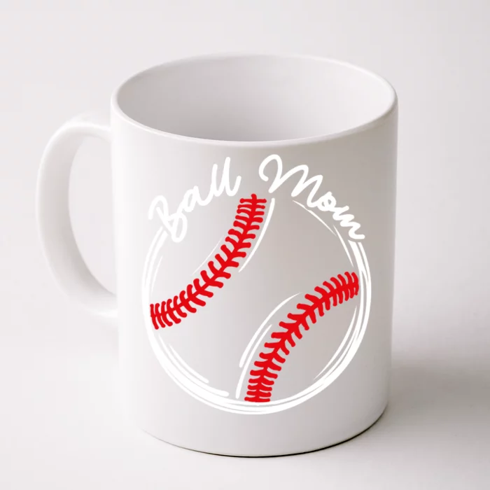 Funny Family Mothers Day Baseball Mom Baseball Lover Gift Front & Back Coffee Mug