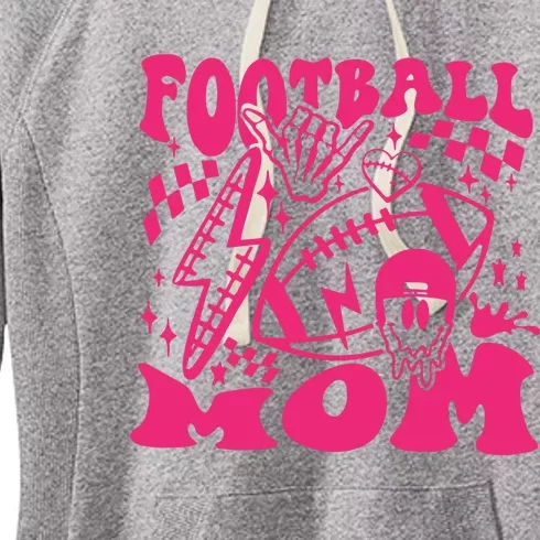 Funny Football Mom Baller Mom Football Game Day Mom Women's Fleece Hoodie