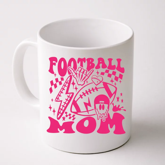 Funny Football Mom Baller Mom Football Game Day Mom Front & Back Coffee Mug