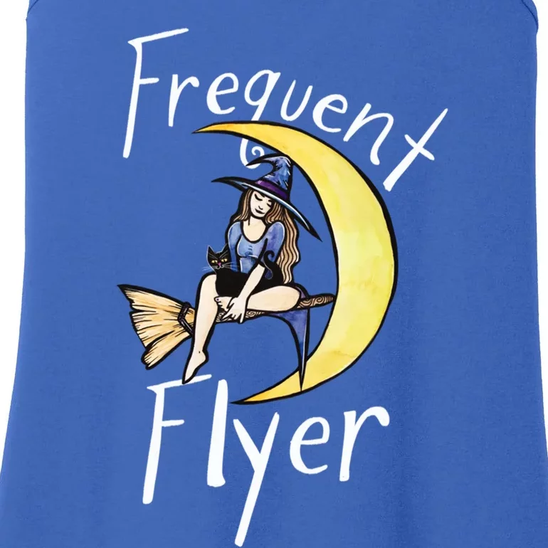 Frequent Flyer Moon Witch Gift Ladies Essential Tank