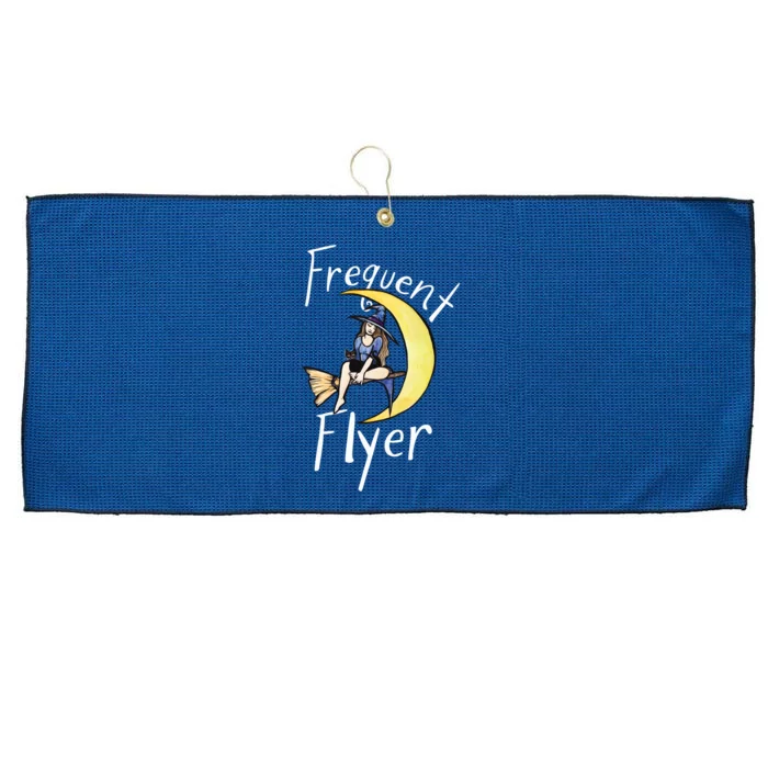 Frequent Flyer Moon Witch Gift Large Microfiber Waffle Golf Towel