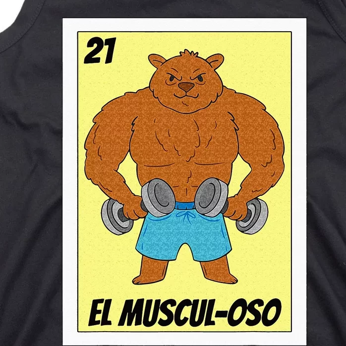 Funny Fitness Mexican Design El Musculoso Tank Top