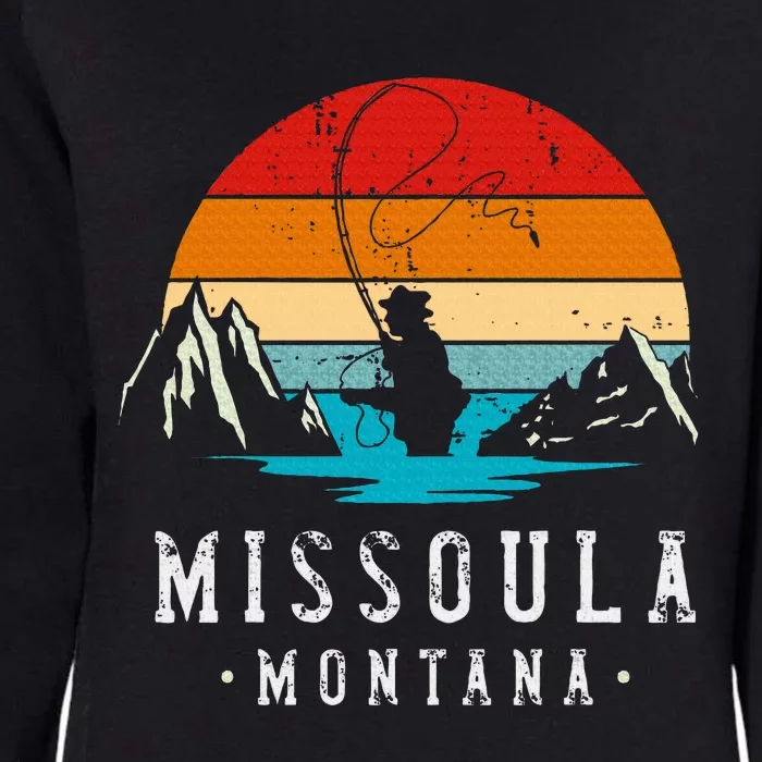 Fly Fishing Missoula Montana Womens California Wash Sweatshirt