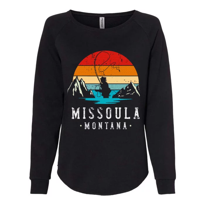 Fly Fishing Missoula Montana Womens California Wash Sweatshirt