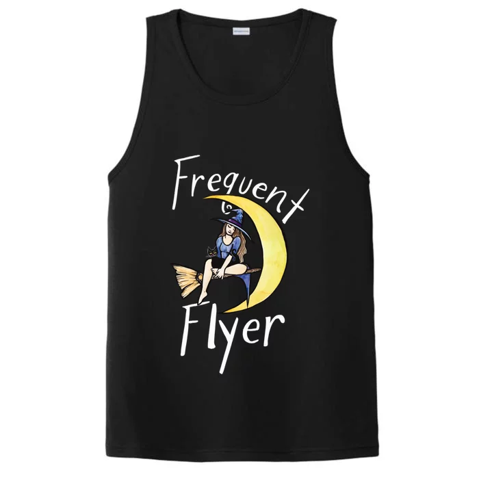 Frequent Flyer Moon Witch Meaningful Gift Performance Tank