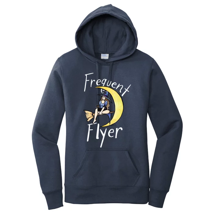 Frequent Flyer Moon Witch Meaningful Gift Women's Pullover Hoodie