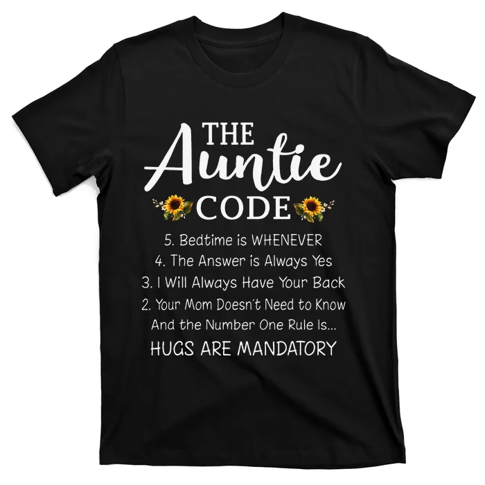 Funny Family Matching Gifts For Aunt The Auntie Code T-Shirt