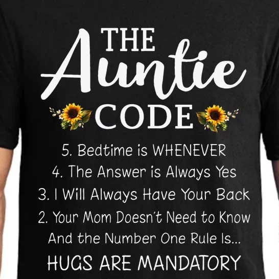 Funny Family Matching Gifts For Aunt The Auntie Code Pajama Set