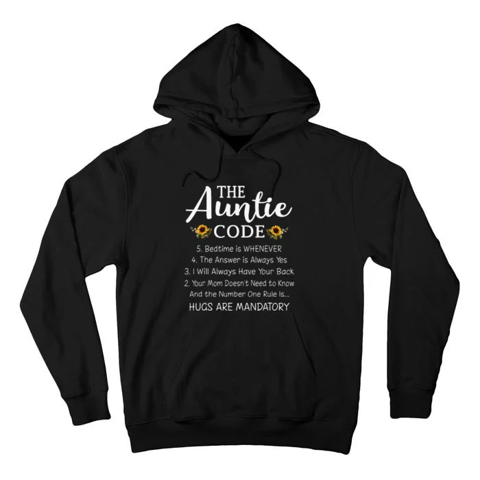 Funny Family Matching Gifts For Aunt The Auntie Code Tall Hoodie