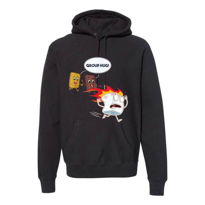 Funny For Men Smores Marshmallow Camping Roasting Premium Hoodie