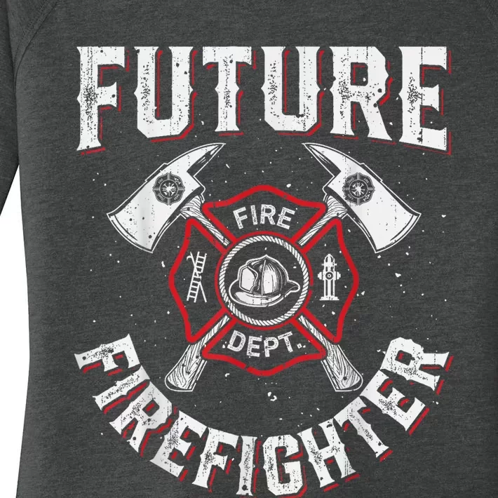 Future Firefighter Men Women Thin Red Line Firefighting Women's Perfect Tri Tunic Long Sleeve Shirt