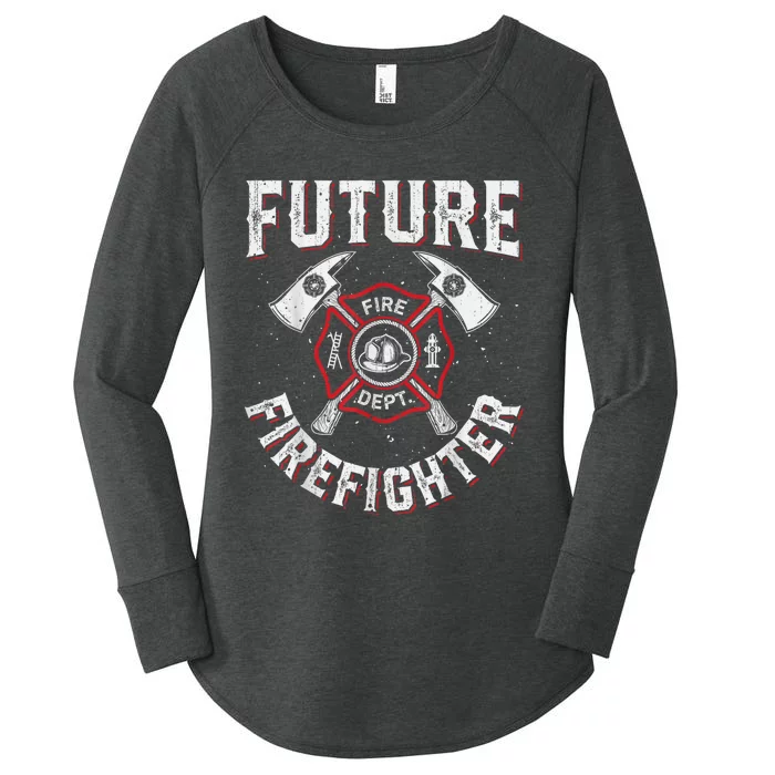 Future Firefighter Men Women Thin Red Line Firefighting Women's Perfect Tri Tunic Long Sleeve Shirt