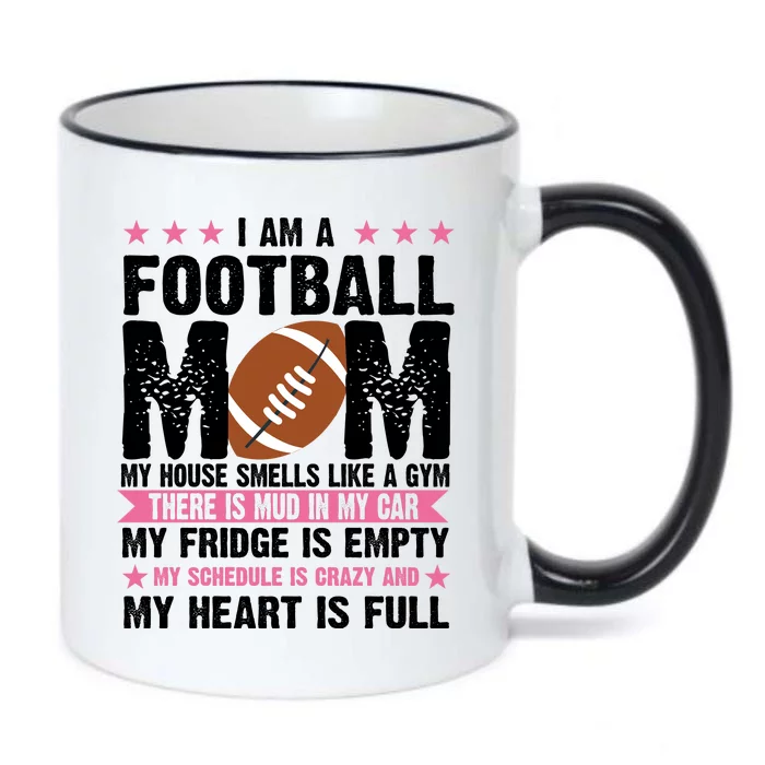 Funny Football Mom Quote Fan Black Color Changing Mug