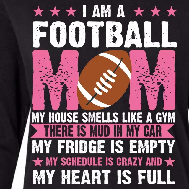 Funny Football Mom Quote Fan Womens Cotton Relaxed Long Sleeve T-Shirt