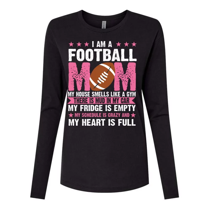 Funny Football Mom Quote Fan Womens Cotton Relaxed Long Sleeve T-Shirt