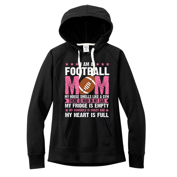 Funny Football Mom Quote Fan Women's Fleece Hoodie