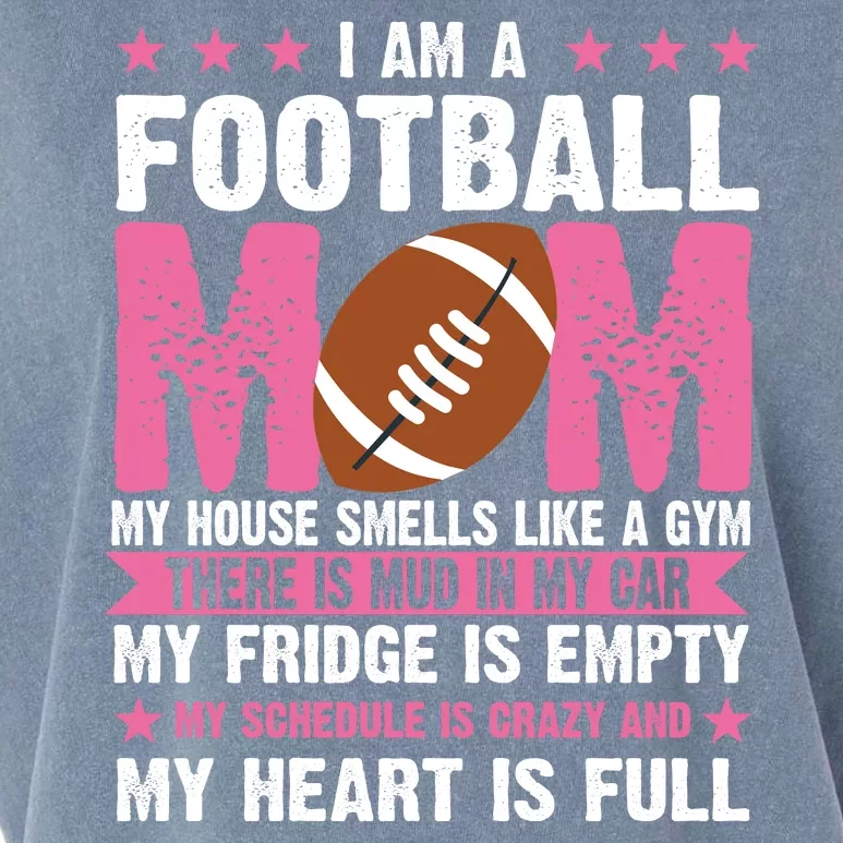 Funny Football Mom Quote Fan Garment-Dyed Women's Muscle Tee