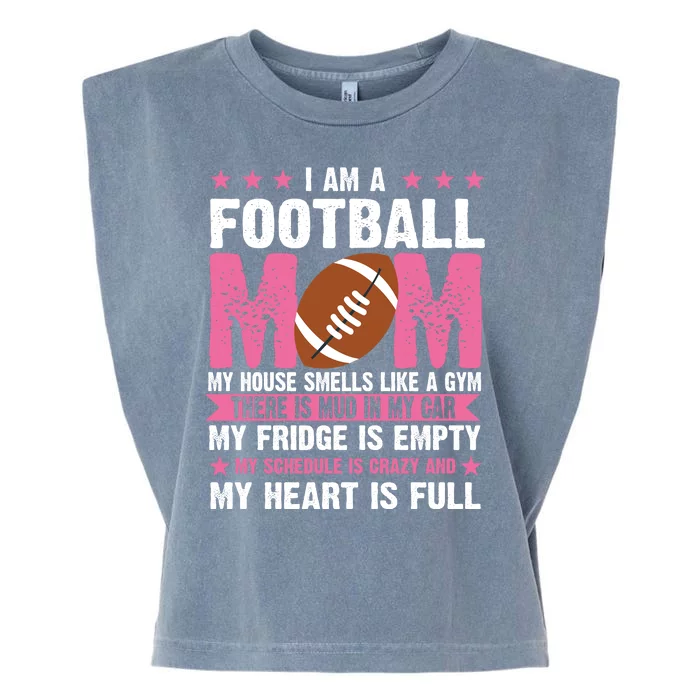 Funny Football Mom Quote Fan Garment-Dyed Women's Muscle Tee