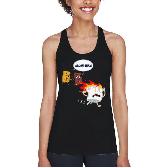 Funny For Men Smores Marshmallow Camping Roasting Women's Racerback Tank