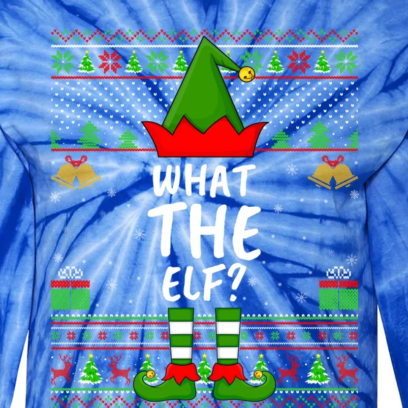 Funny Family Matching Ugly IM The What The Elf Christmas Gift Tie-Dye Long Sleeve Shirt