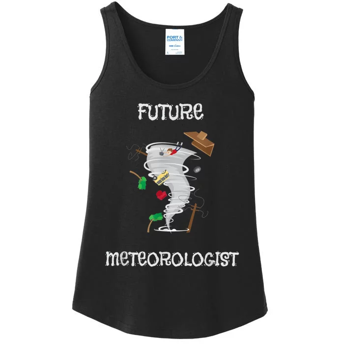 Funny Future Meteorologist Tornado & Hurricane Storm Weather Ladies Essential Tank