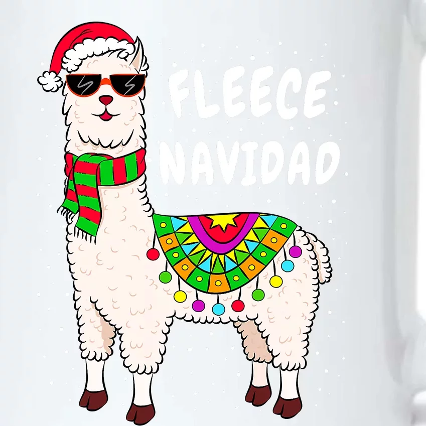 Fleece Feliz Navidad Llama Christmas Cute Xmas Gift Black Color Changing Mug