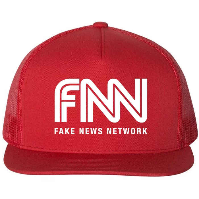 Fnn Fake News Network Flat Bill Trucker Hat