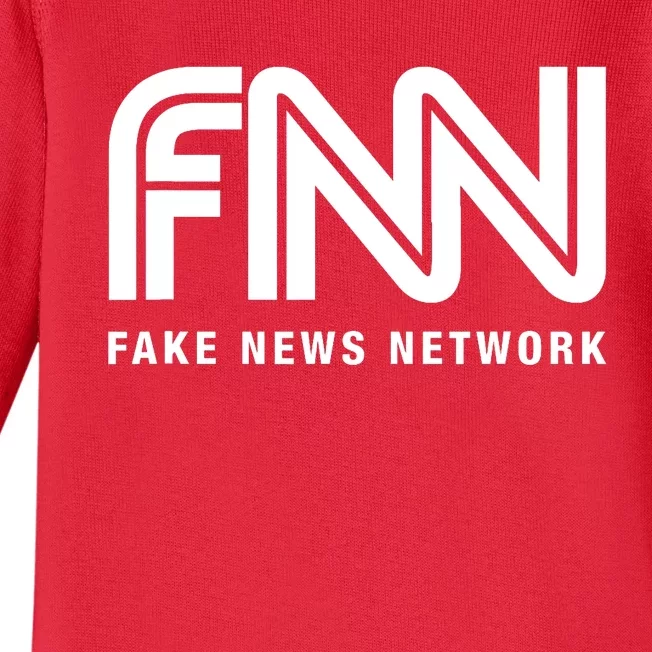 Fnn Fake News Network Baby Long Sleeve Bodysuit