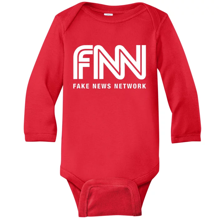 Fnn Fake News Network Baby Long Sleeve Bodysuit