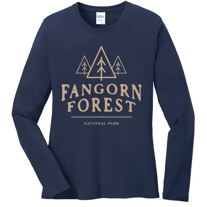 Fangorn Forest National Park Bookworms Saying Ladies Long Sleeve Shirt