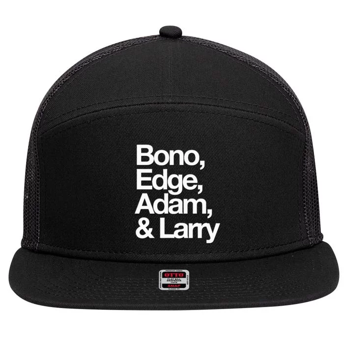 Famous First Names Bono Edge Adam & Larry 7 Panel Mesh Trucker Snapback Hat