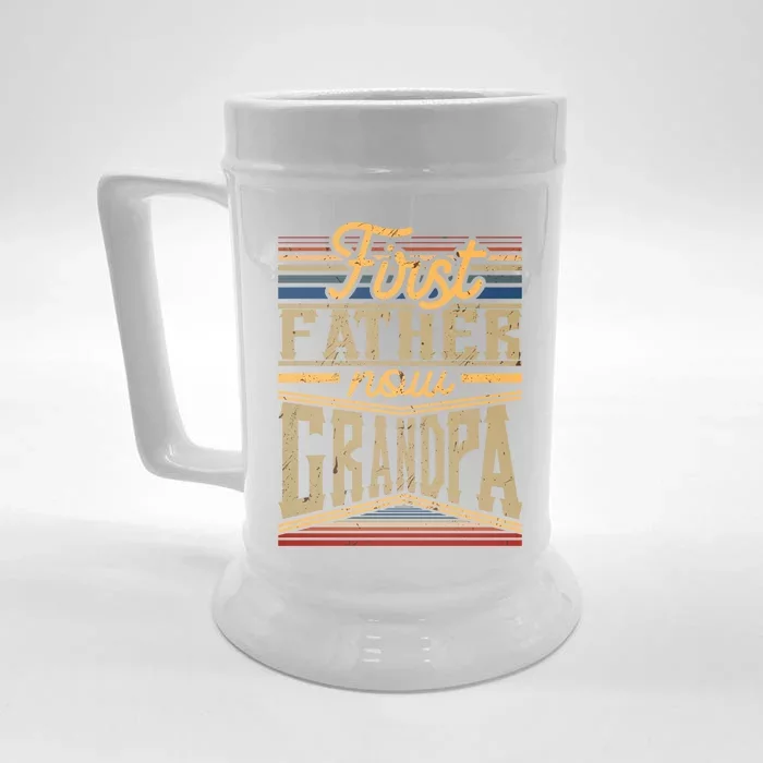 First Father Now Grandpa Great Gift Front & Back Beer Stein