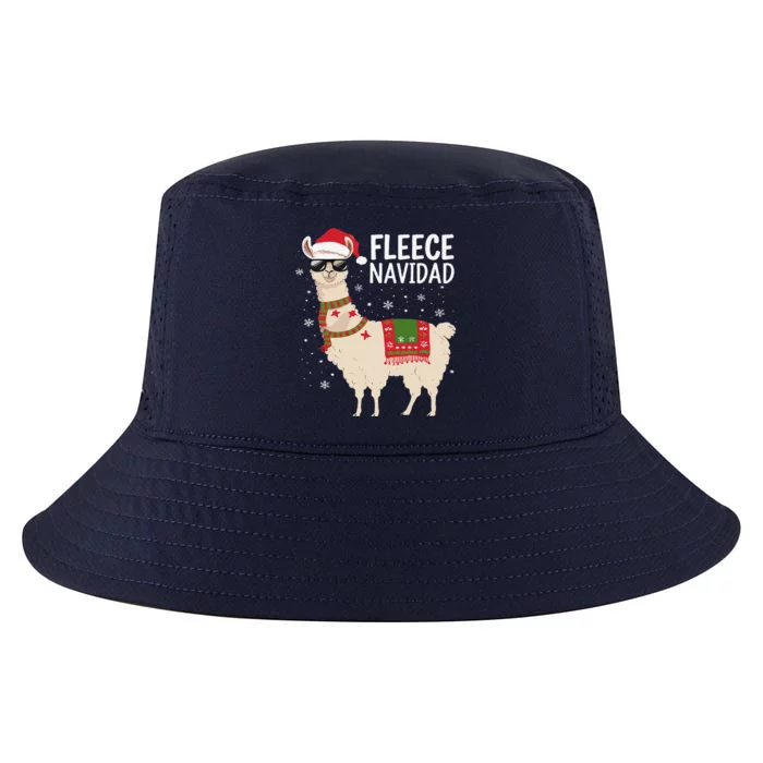 Fleece Feliz Navidad Cute Llama Christmas Cool Comfort Performance Bucket Hat