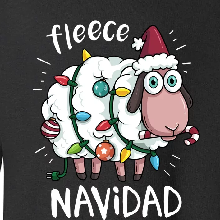 Fleece Feliz Navidad Funny Cute Sheep Christmas Sweatshirt Toddler Sweatshirt