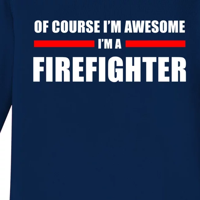 Funny Firefighter Novelty Gift Baby Long Sleeve Bodysuit