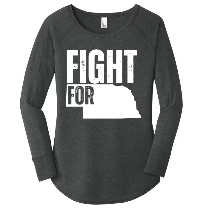 Fight For Nebraska Women's Perfect Tri Tunic Long Sleeve Shirt