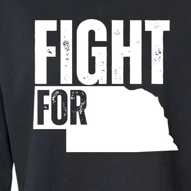 Fight For Nebraska Cropped Pullover Crew