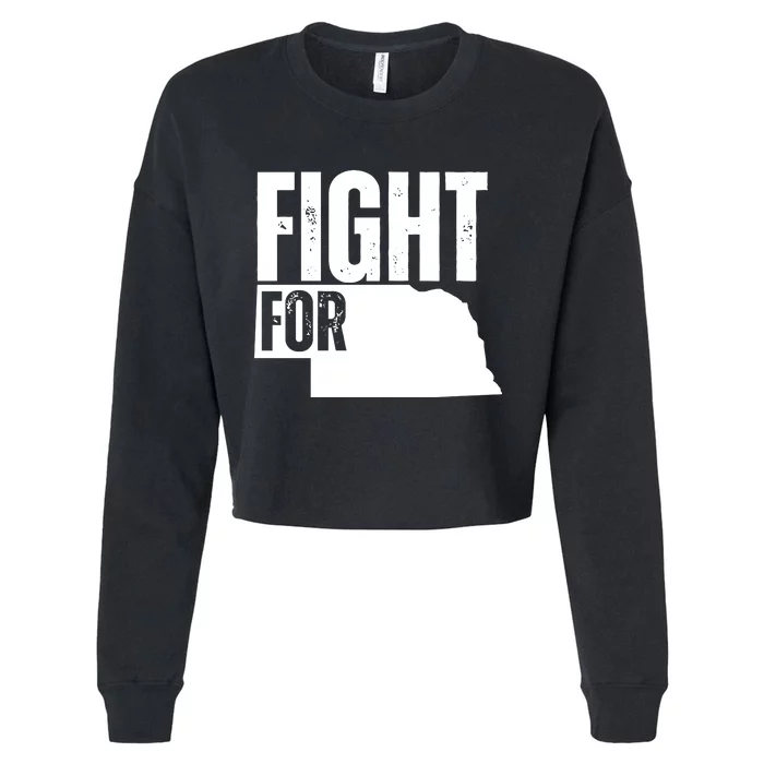 Fight For Nebraska Cropped Pullover Crew