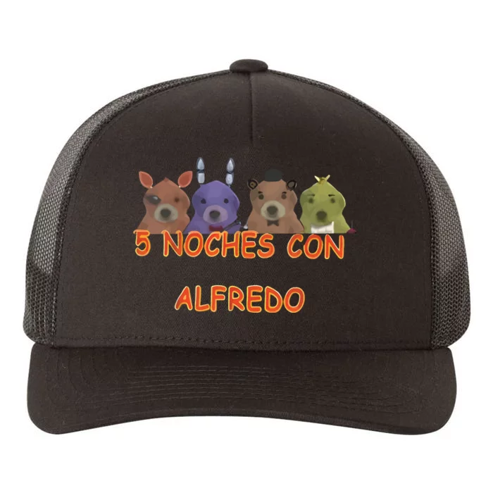 Fnaf Five Nights At Freddys Meme 5 Noches Con Alfredo Yupoong Adult 5-Panel Trucker Hat